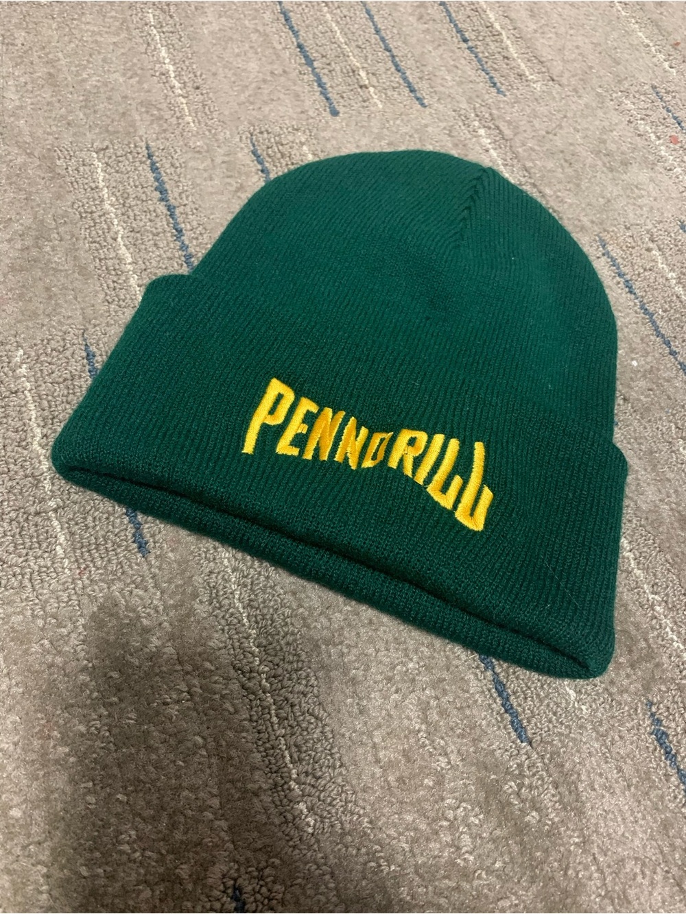 PennDrill Beanie Hat Port & Company CP90 Dark Green Cuffed Knit Cap Industrial